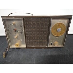 Vintage Zenith Clock & Tube Radio Works Model X385